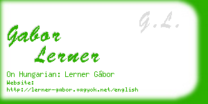 gabor lerner business card